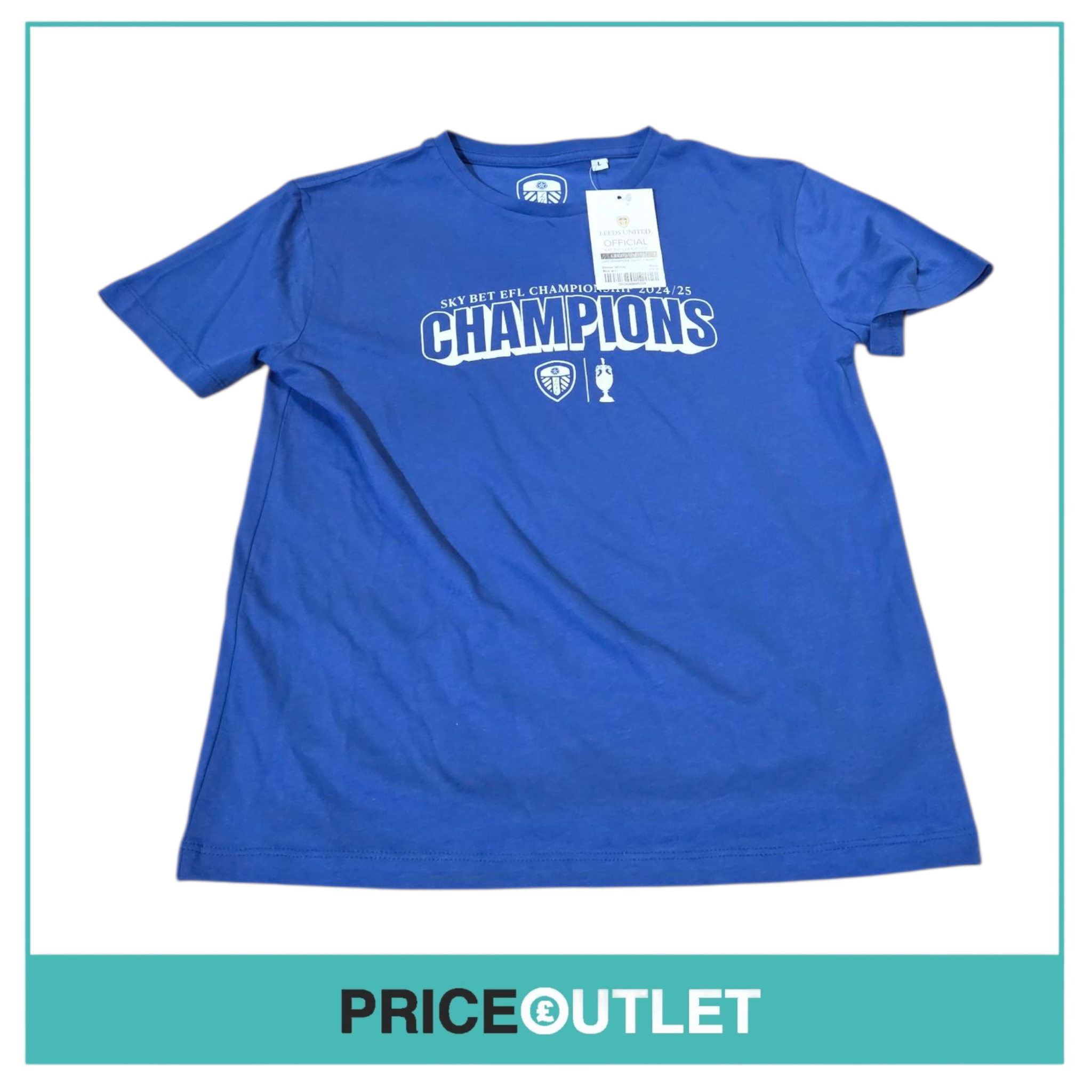 Leeds United football club - blue - sky bet efl championship 2024/25 - (12-13 years)