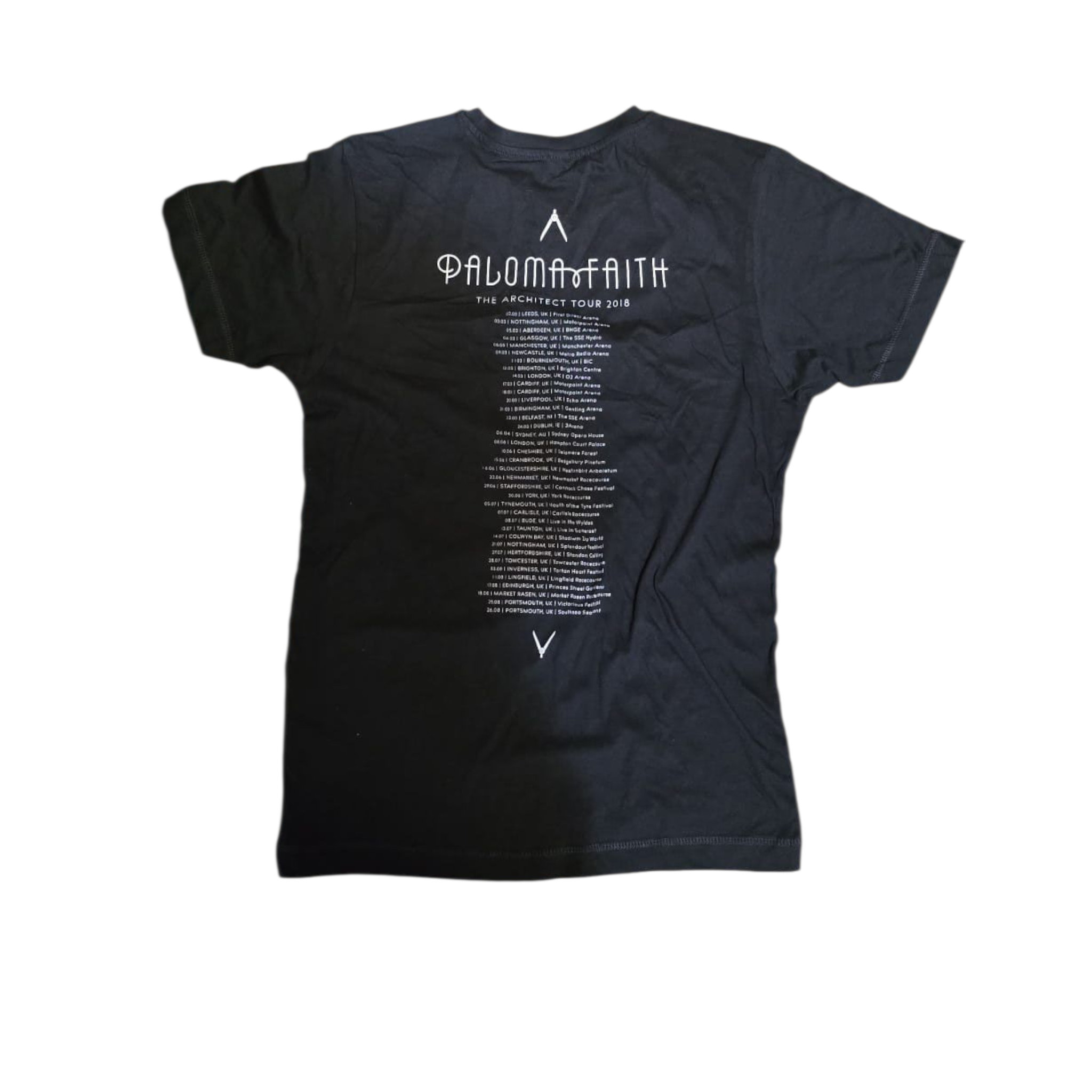 Paloma faith - the architect tour 2018 black t-shirt (small)