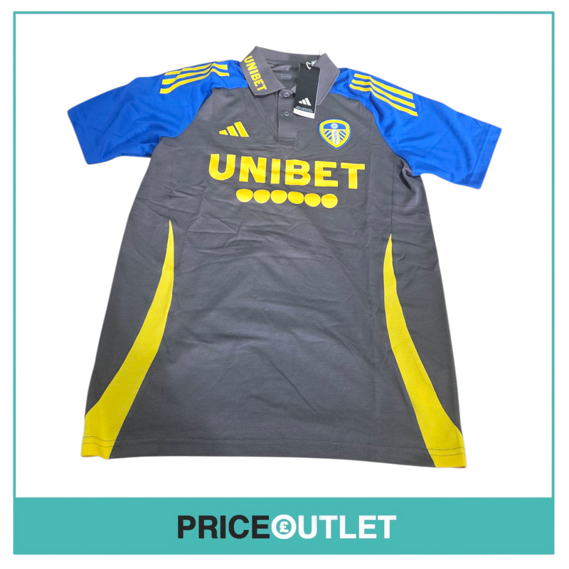 Leeds United football club - grey Unibet polo (medium)