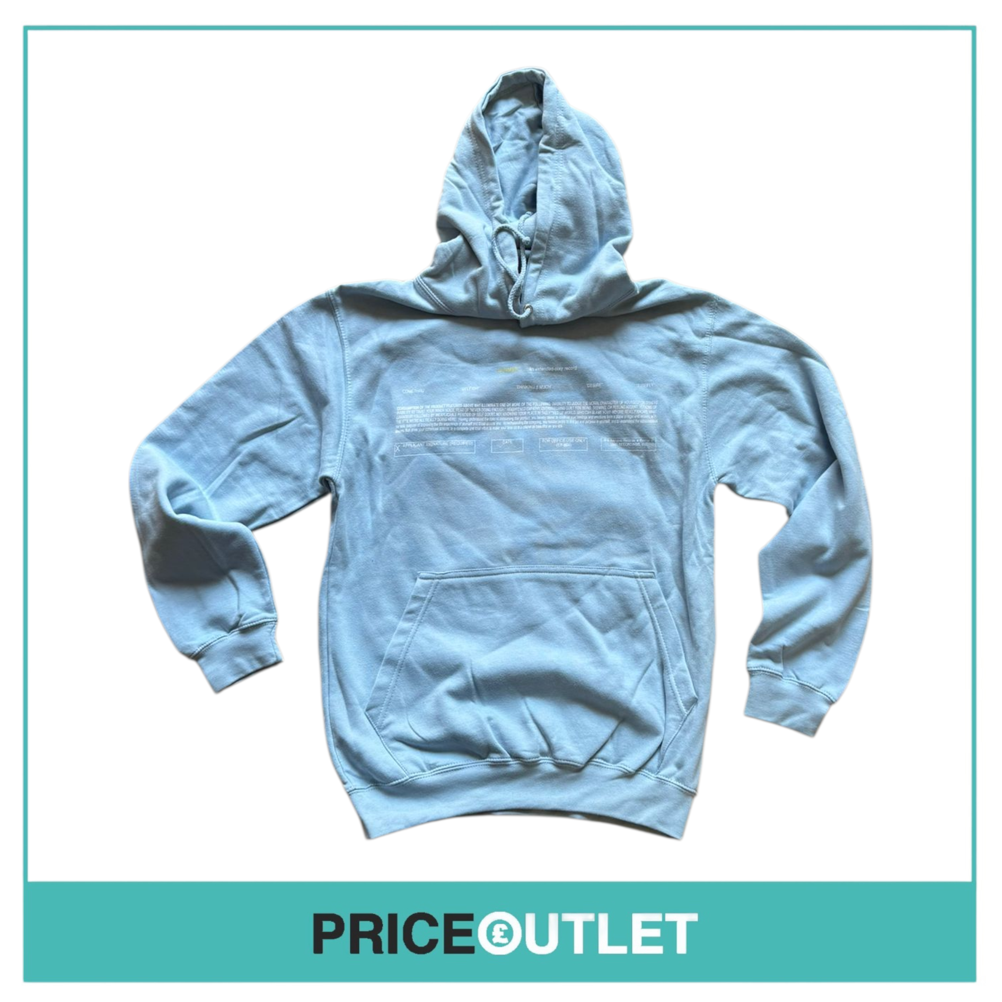 Jeremy zucker - summer blue hoodie (large)