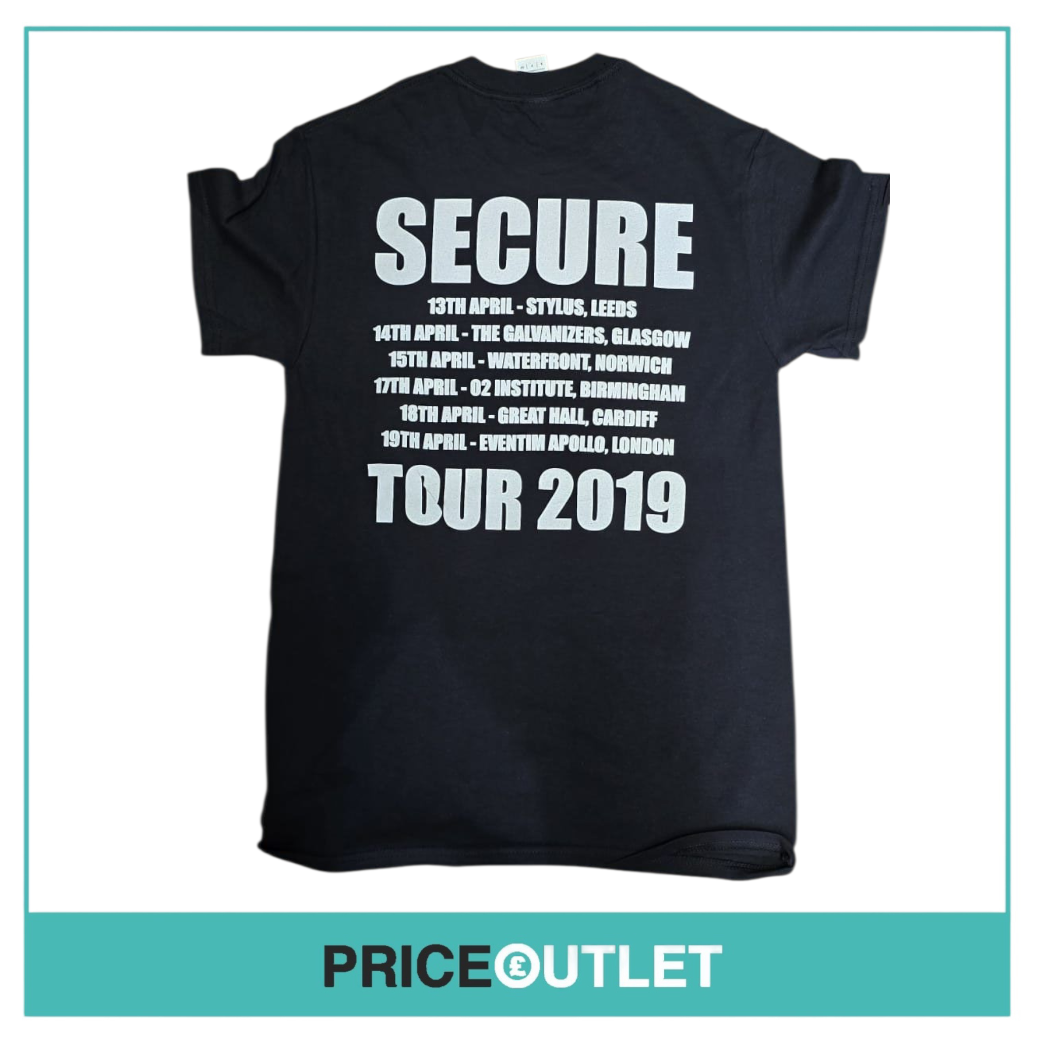 Stefflon Don - secure 2019 tour - black t-shirt (small)