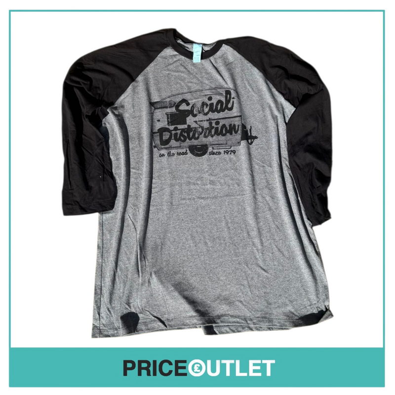 Social distortion - grey long sleeve t-shirt (xxl)