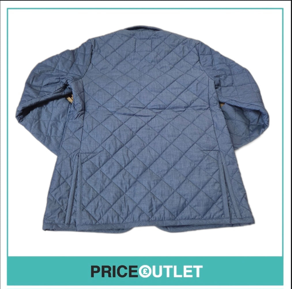 Lavenham - men's blue quilted jacket (medium)