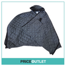 Lavenham - men's black lavenster poncho. With detachable hood (medium)