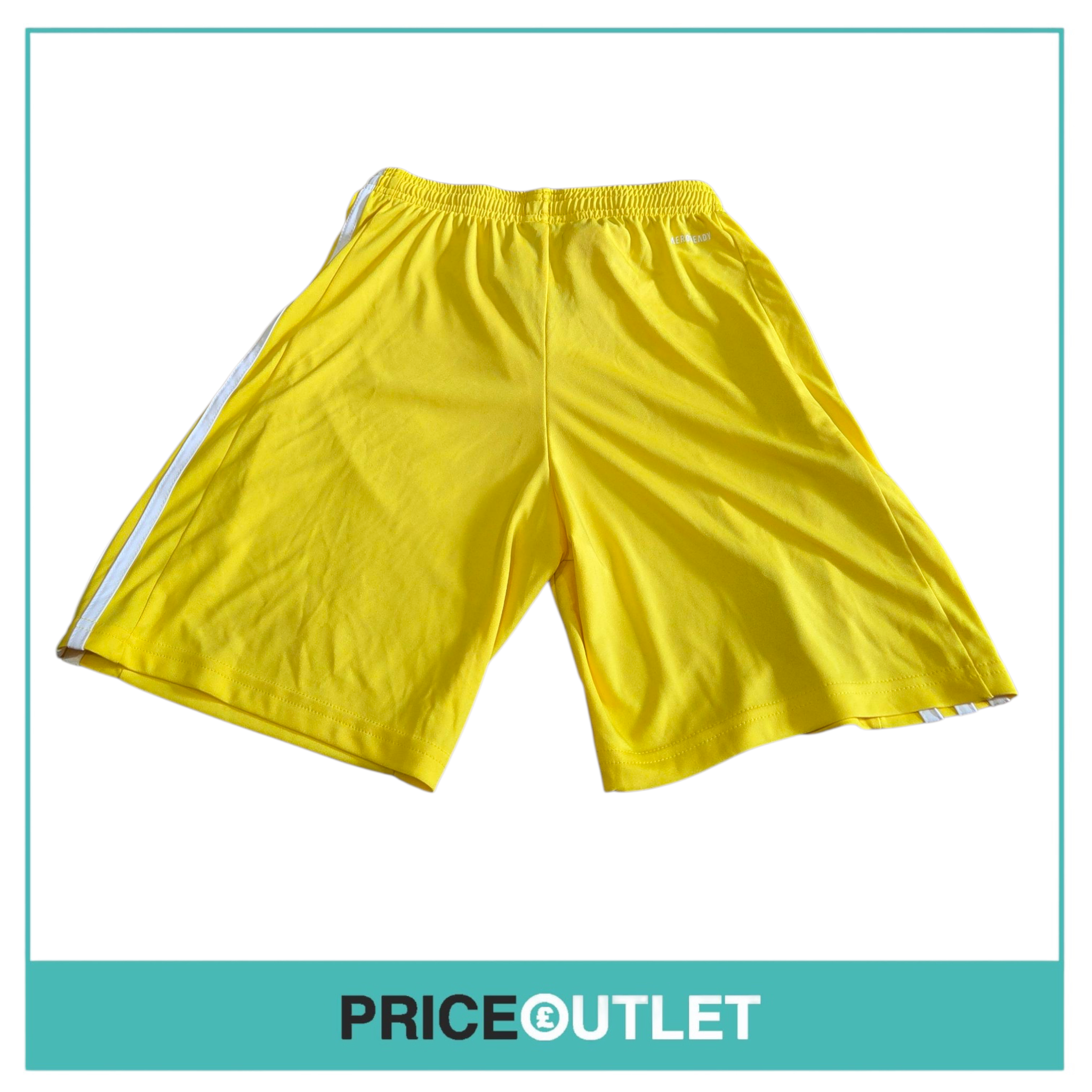 Leeds United football club - kids yellow & white squad 21 shorts (13 - 14 years)