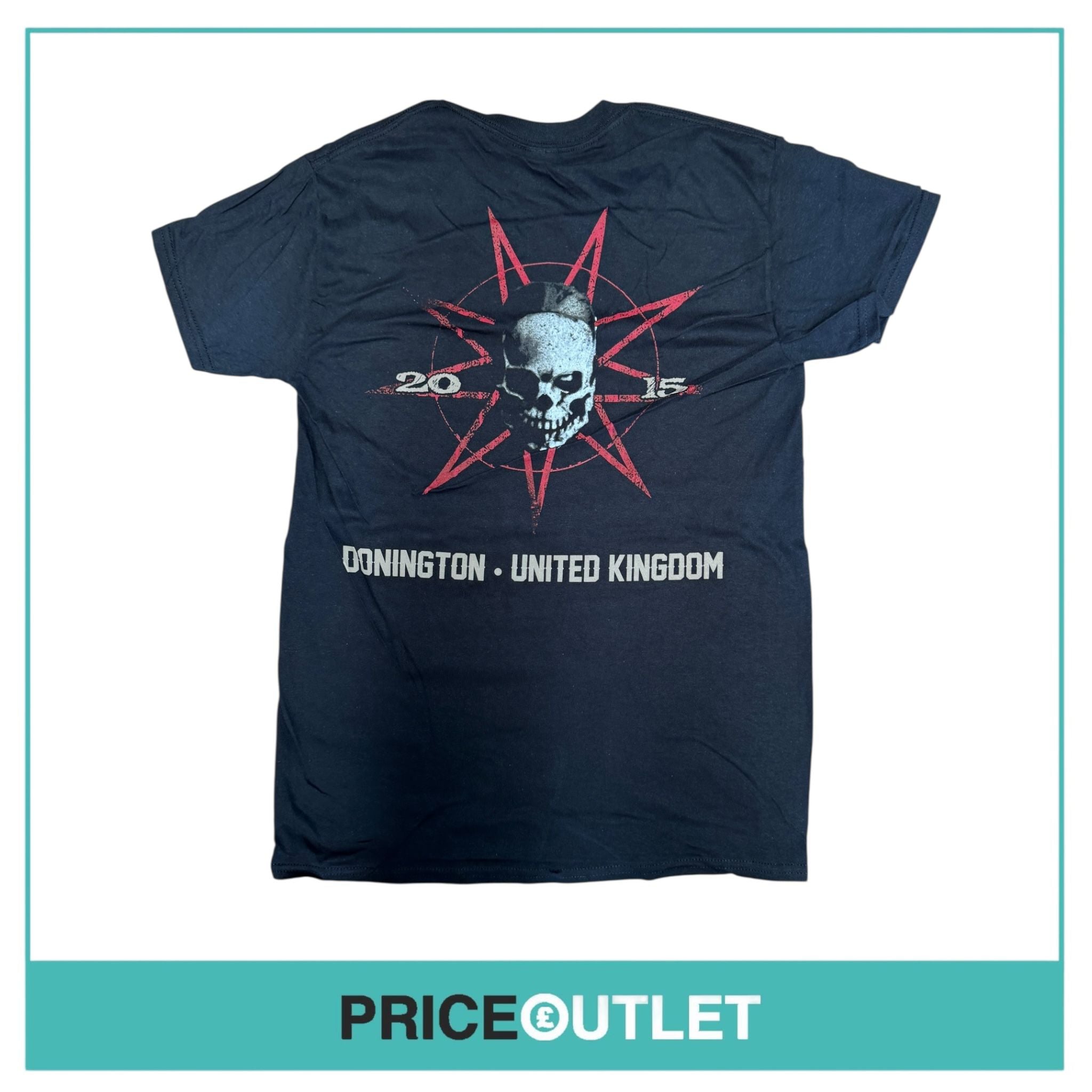 Slipknot donington uk 2015 black tee (small)
