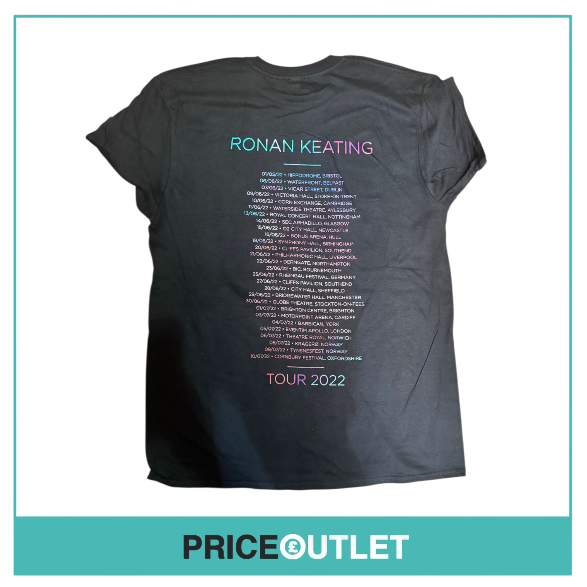 Ronan keating - 2022 tour - t-shirt (large)
