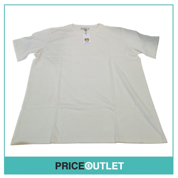 Leeds United football club - plain beige fast tee (small)