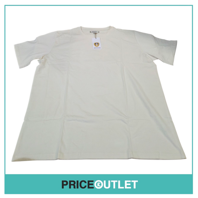 Leeds United football club - plain beige fast tee (medium)