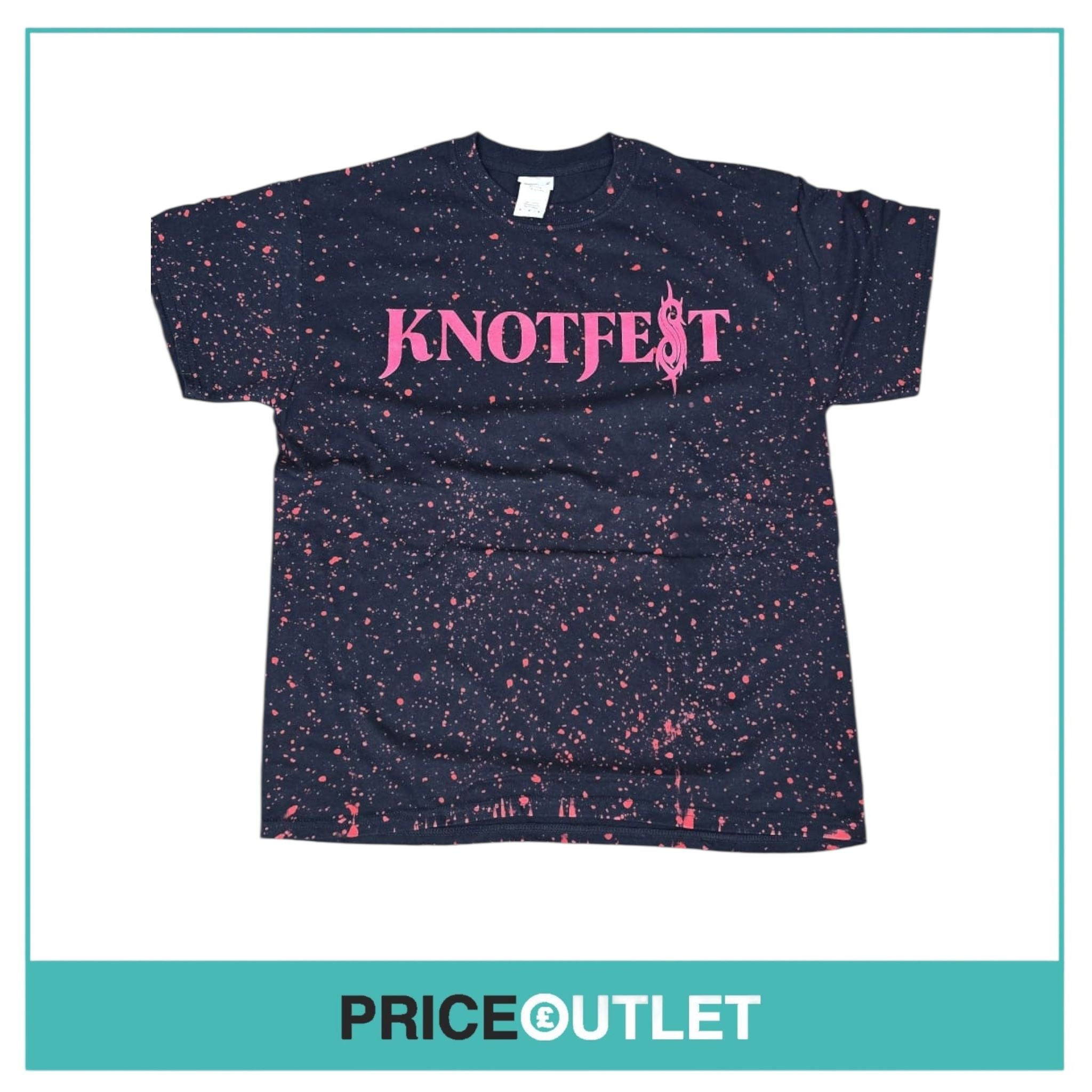 Knotfest - black and red speckles t-shirt (large)