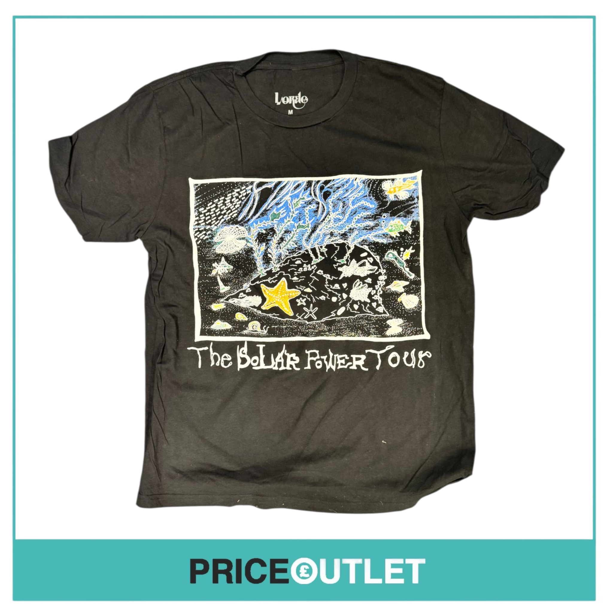 Lorde. The solar power tour t-shirt (m) yellow star