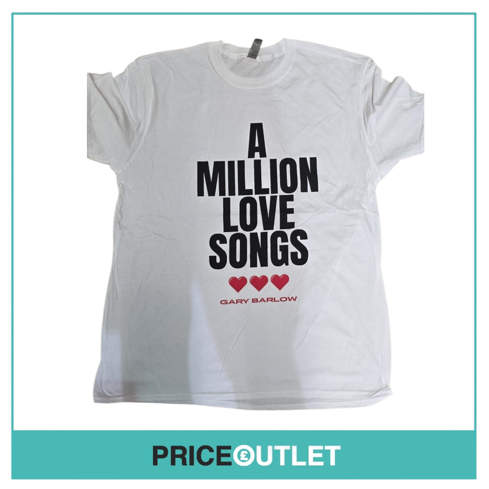 Gary Barlow - a million love songs - white t-shirt (xl)