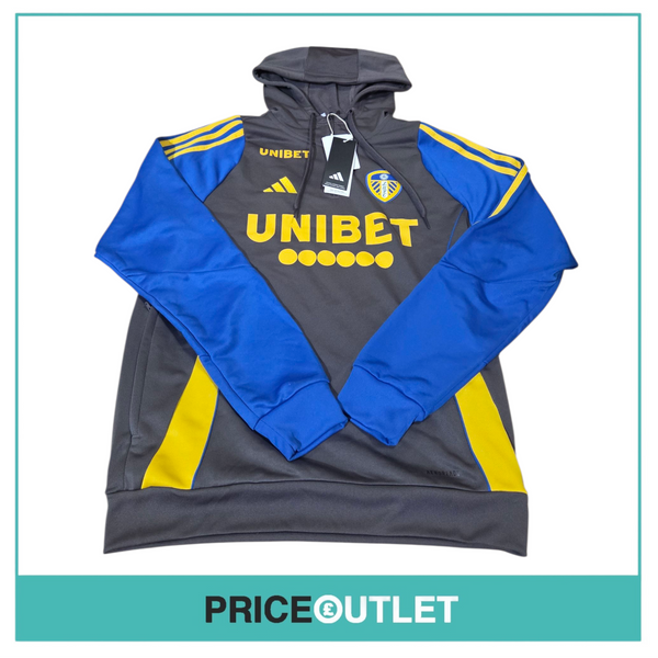 Leeds United football club - grey & blue hoodie (small)