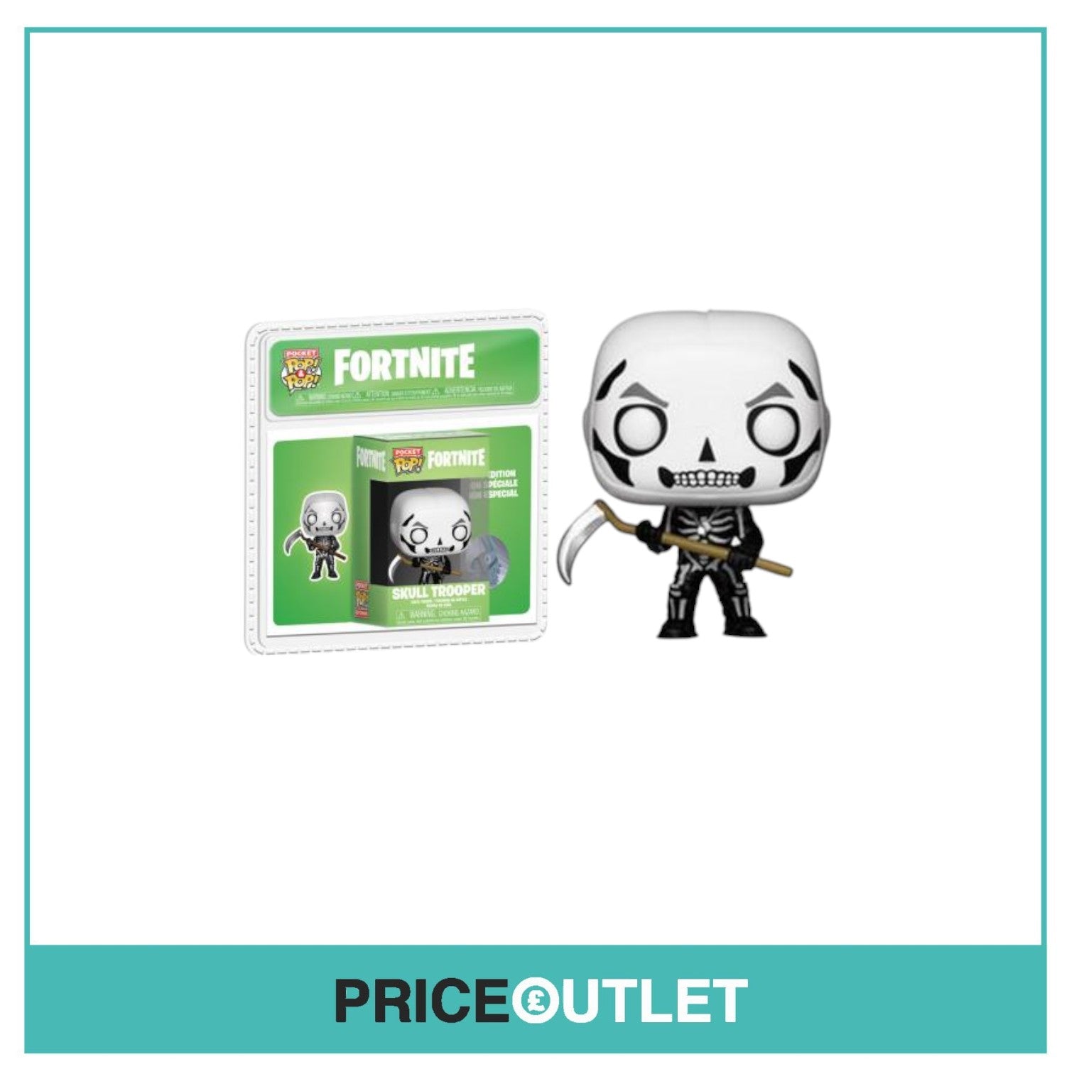 Funko - Fortnite Pocket Pop! & Tee Box Skull Trooper
