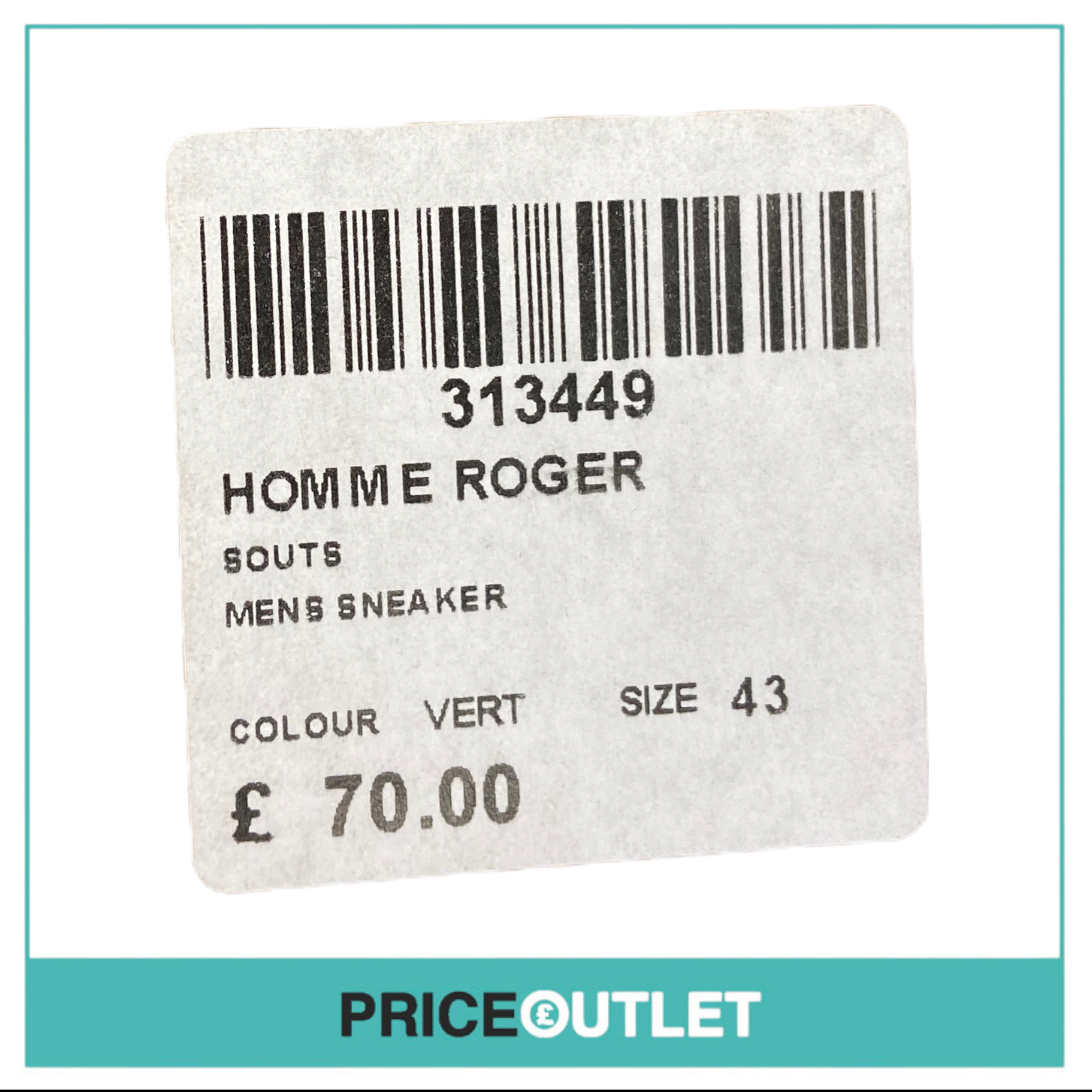 Souts - Homme Roger Men's Sneakers 'Green' - BRAND NEW