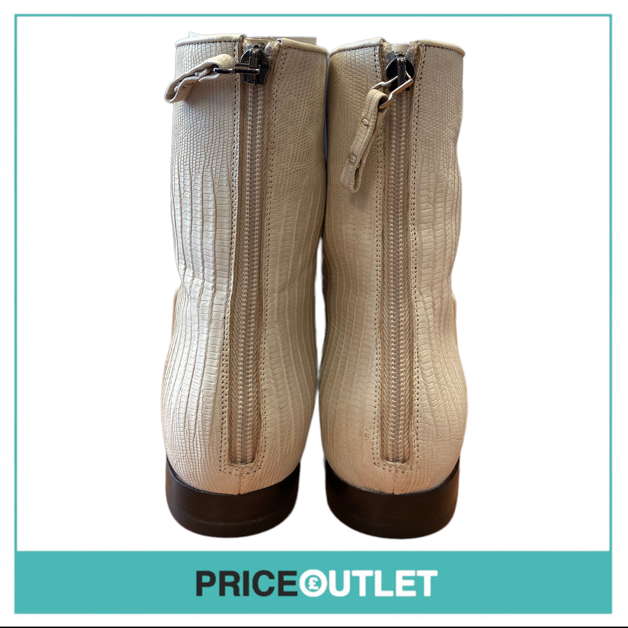 Carritz - Nude Teyus Boot 'Off-White' - Size 36 - Slight Marks on Shoes