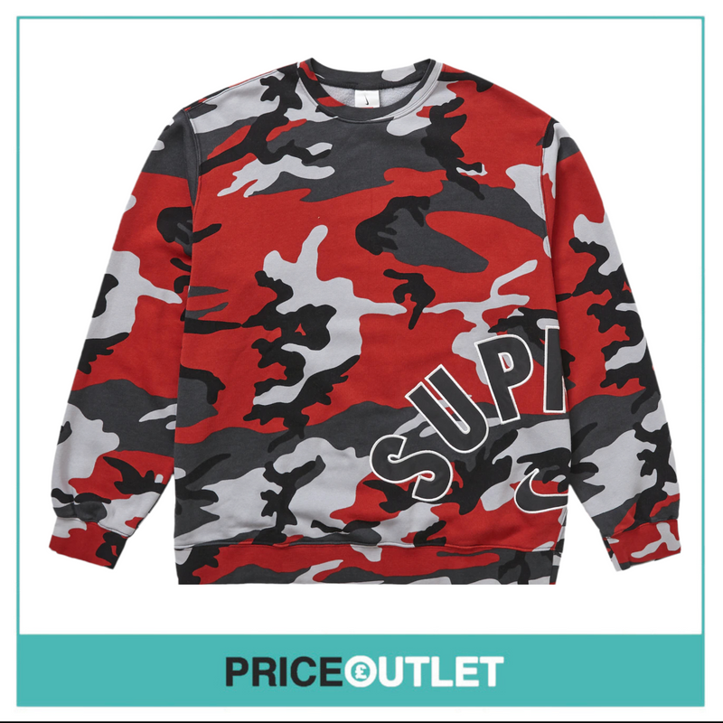 Supreme - Arc Crewneck 'Red Camo' - Size L