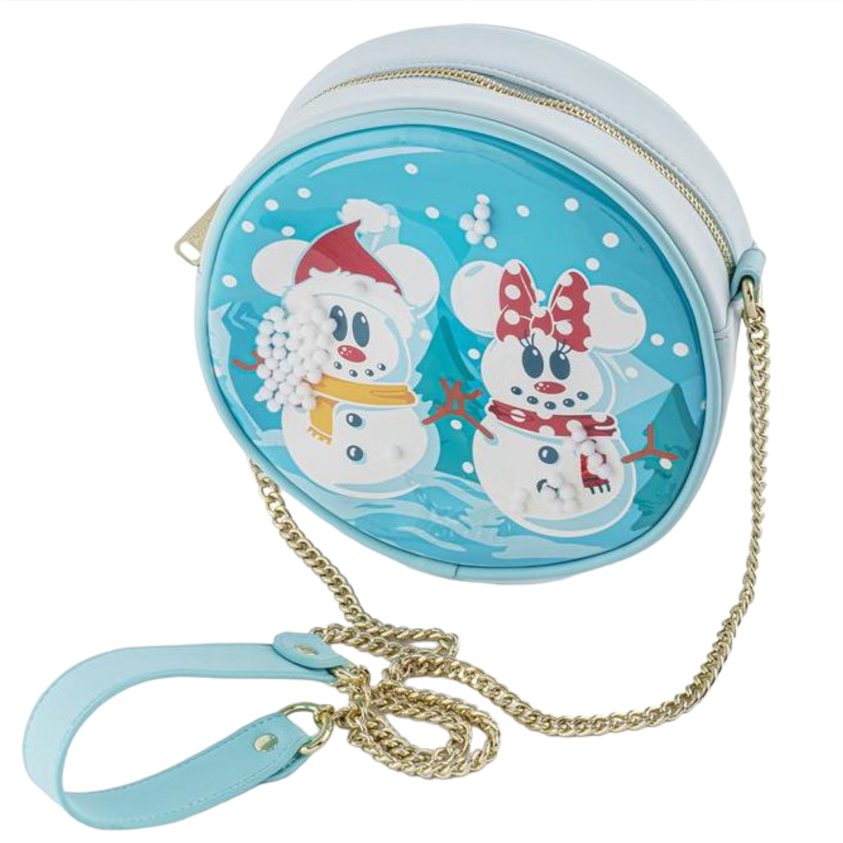 Loungefly - Disney - Snowman Mickey Minnie Snow Globe Crossbody