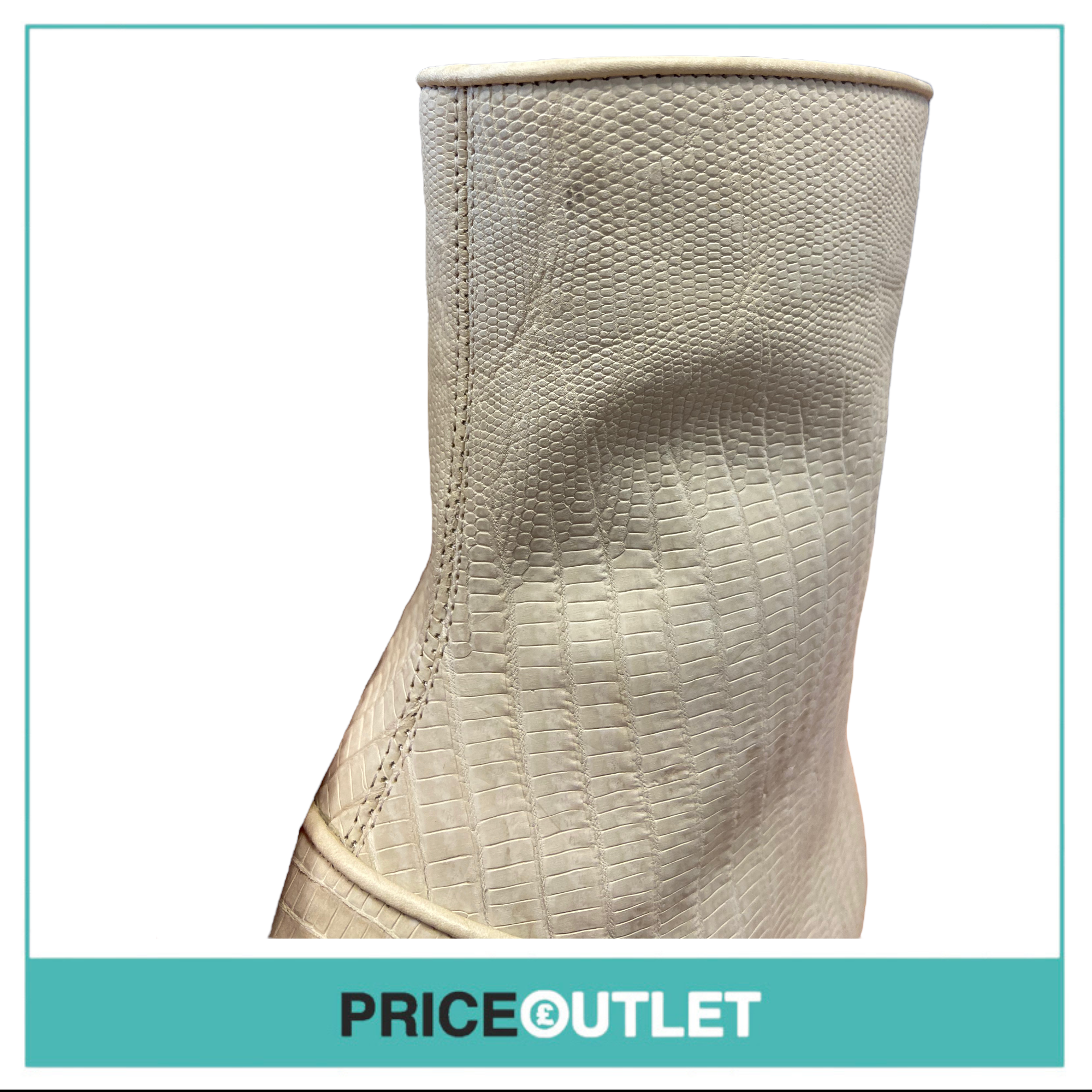 Carritz - Nude Teyus Boot 'Off-White' - Size 37 - Slight Marks on Shoes