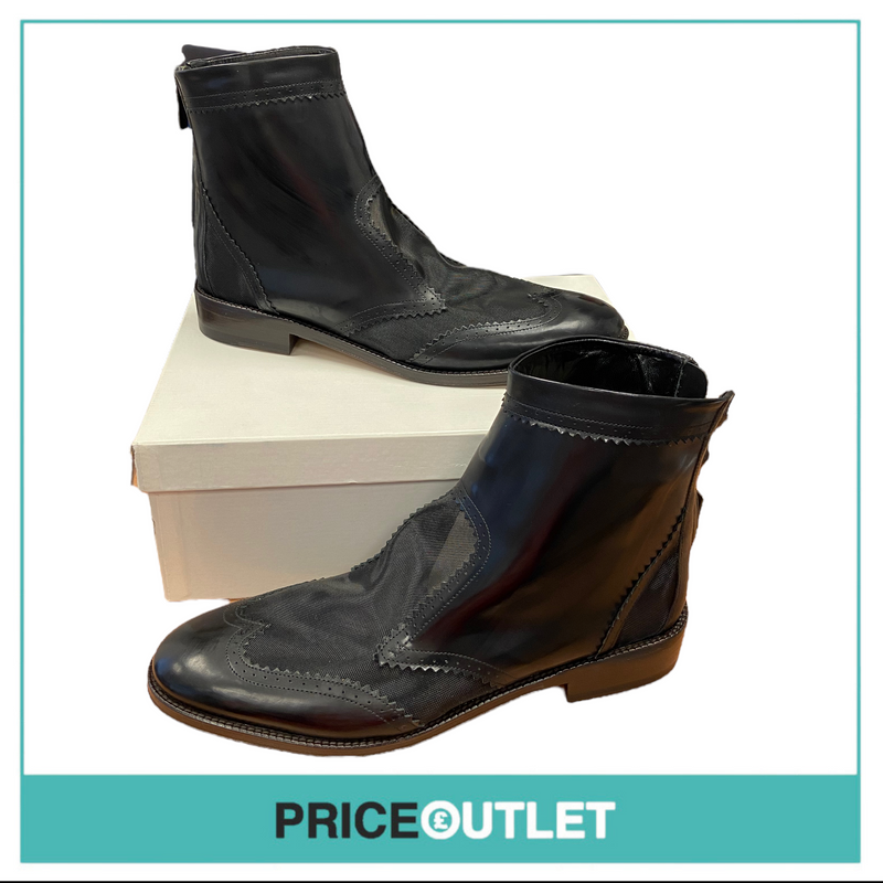 Christopher Kane - Leather and Mesh Chelsea Boot 'Black' - Size 41 - BRAND NEW