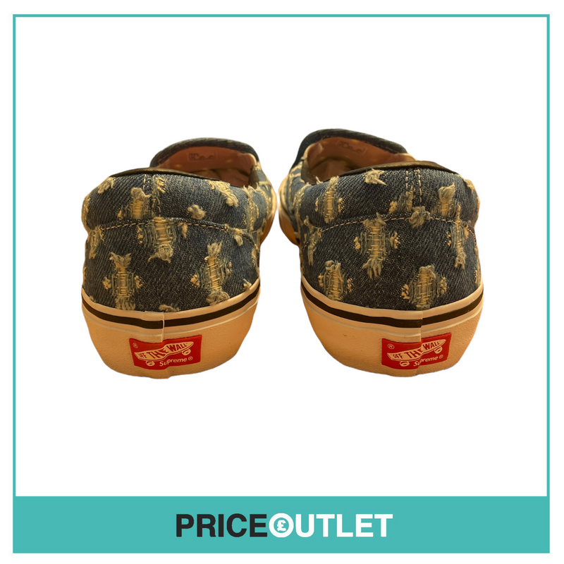 Vans - Slip-on Supreme X Vans Hole Punch Denim Blue - UK 9.5