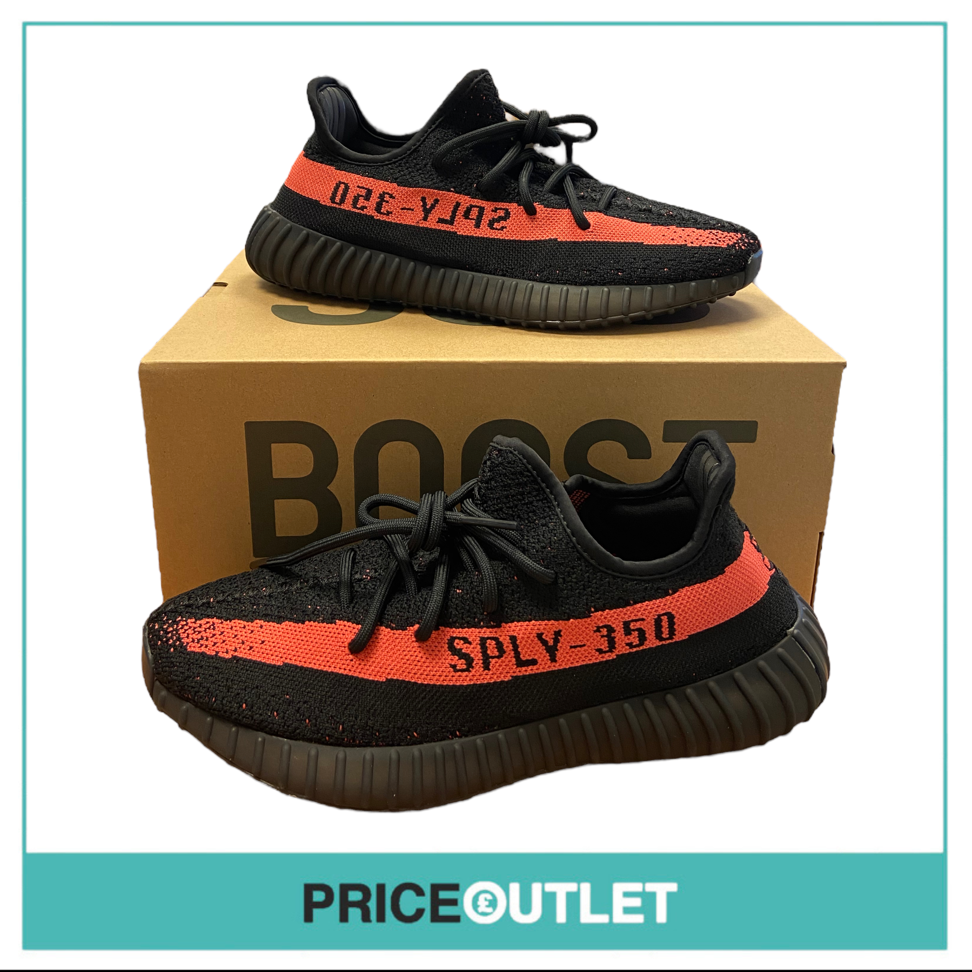 Adidas - Yeezy Boost 350 V2 'Core Black Red' - UK 7.5