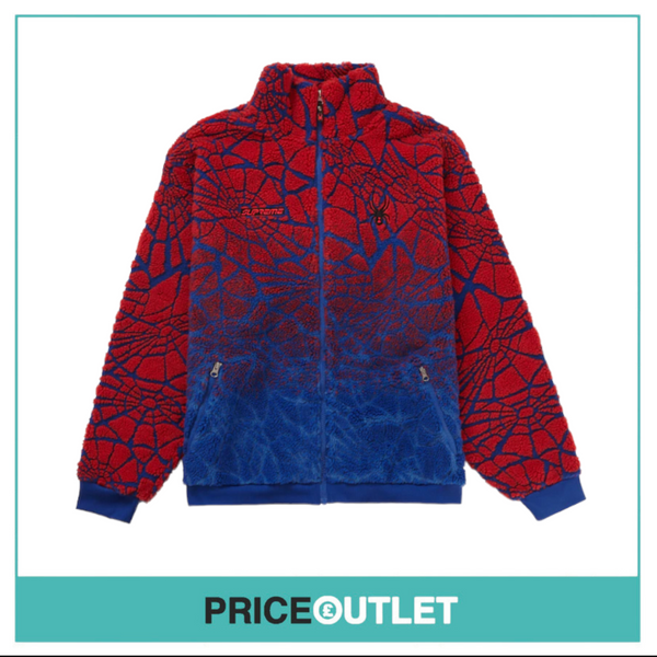 Supreme - Spyder Web Polar Fleece Jacket 'Royal' - Size L