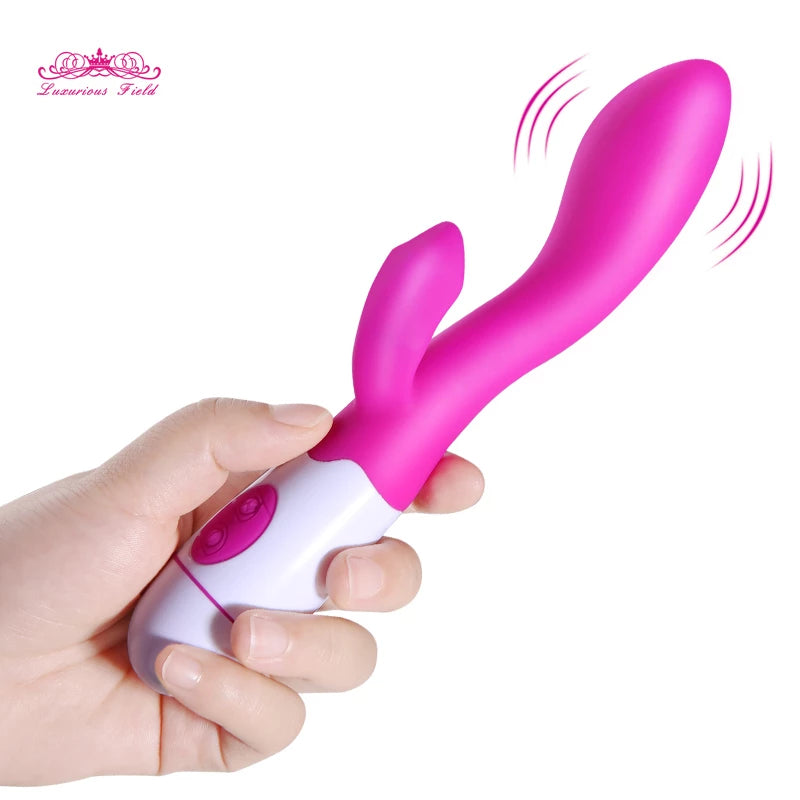 Vibrating Multi 30 Speed Rabbit Vibrator G-spot and Clit Dildo