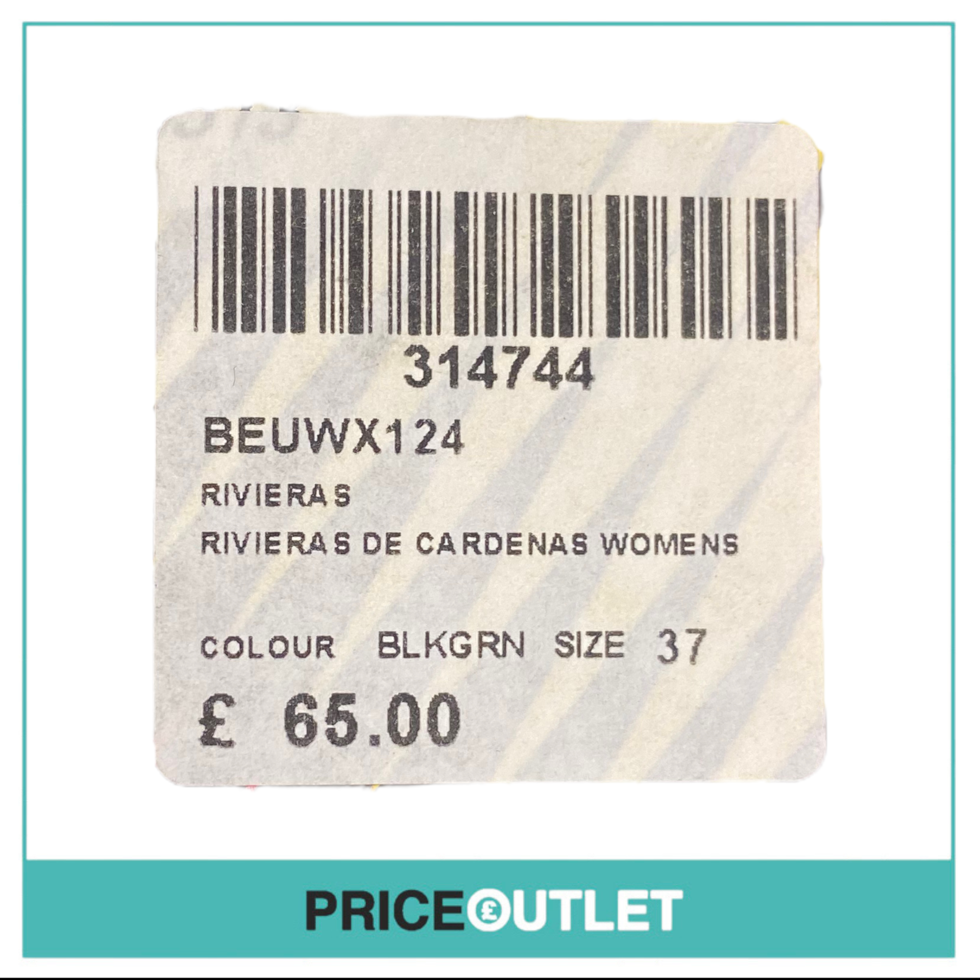 Rivieras - Rivieras De Cardenas Women 'Black/Green' - Size 37 - BRAND NEW