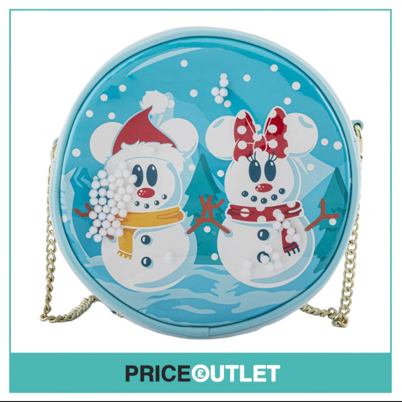 Loungefly - Disney - Snowman Mickey Minnie Snow Globe Crossbody