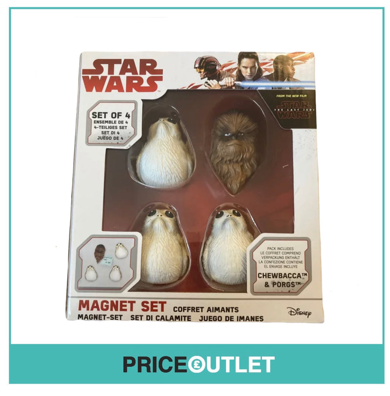 Star Wars Fridge Magnets Chewbacca and Porgs