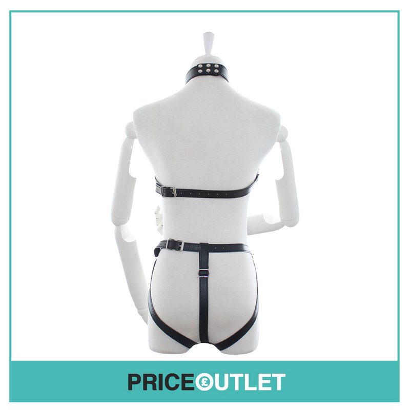 Sexy Leather Body Harness Restraint Fetish Costume Bondage unisex