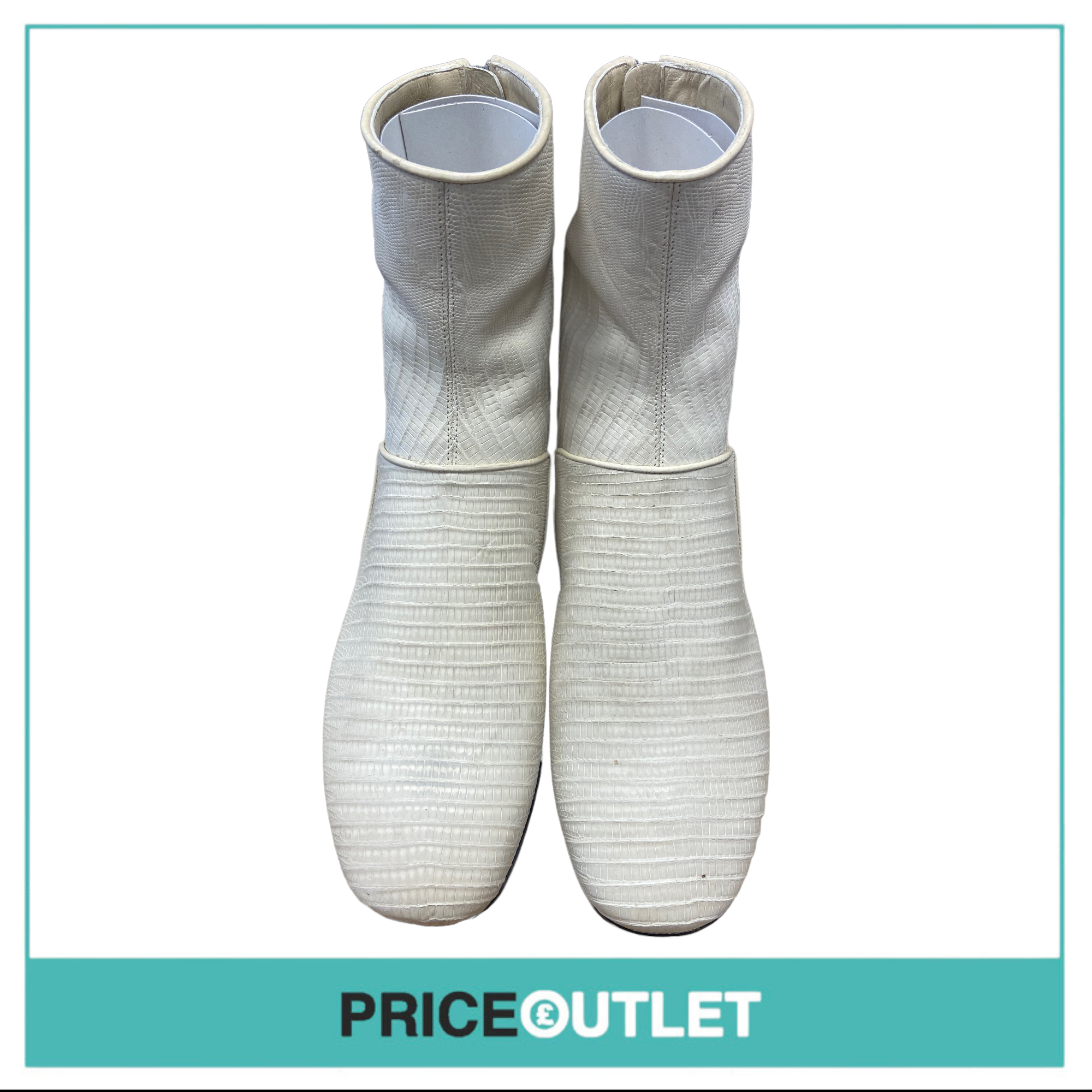 Carritz - Nude Teyus Boot 'Off-White' - Size 37 - Slight Marks on Shoes