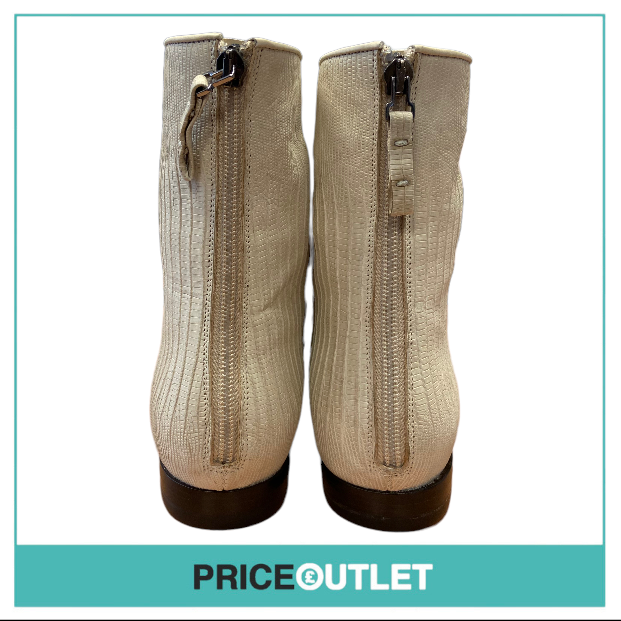 Carritz - Nude Teyus Boot 'Off-White' - Size 37 - Slight Marks on Shoes