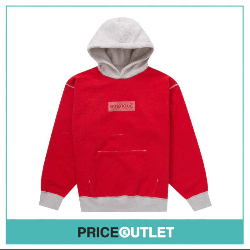 Supreme - Inside Out Hooded Sweatshirt 'Heather Grey' - Size S - BRAND NEW