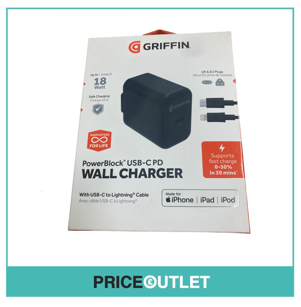 Griffin PowerBlock Wall Charger - USB-C PD