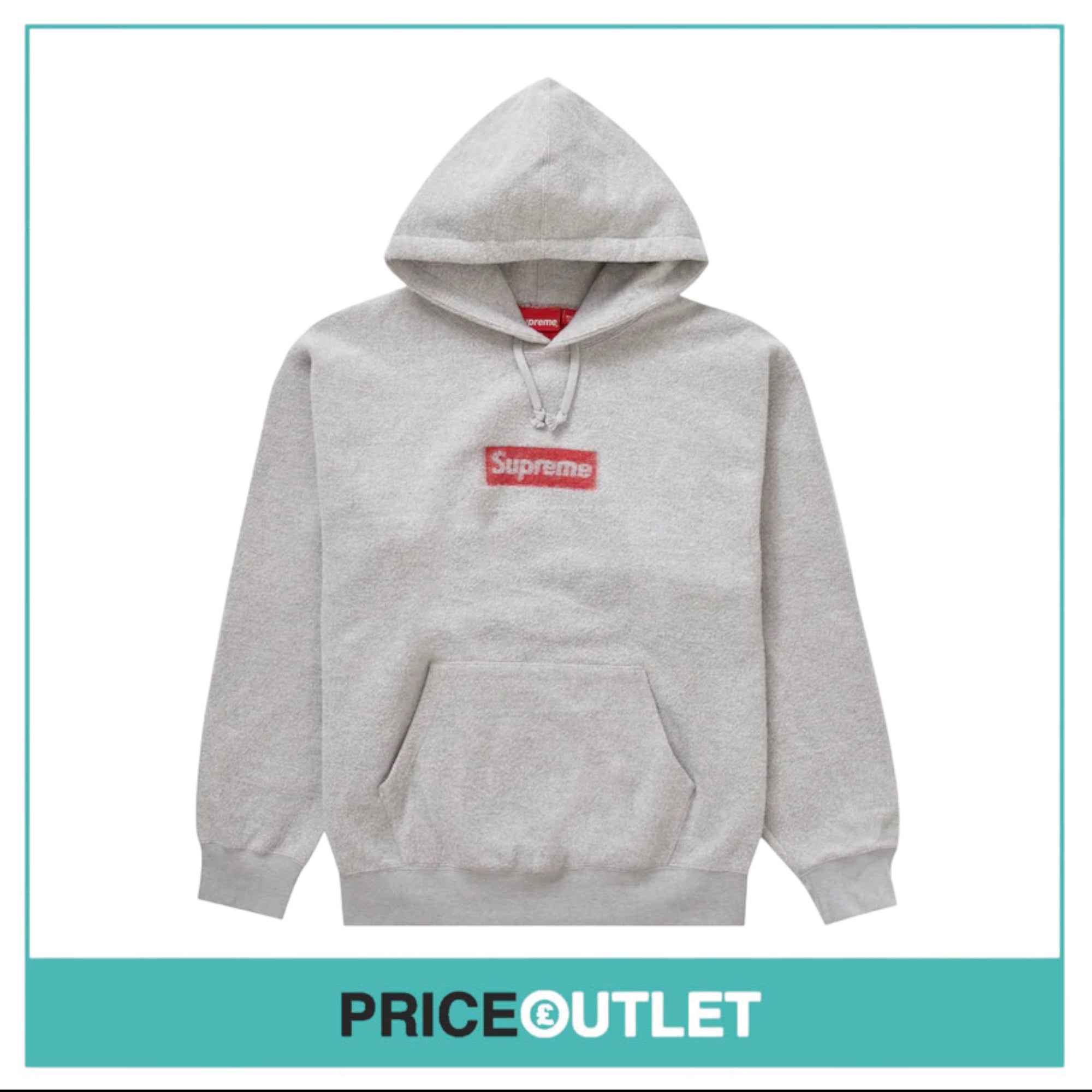 Supreme - Inside Out Hooded Sweatshirt 'Heather Grey' - Size S - BRAND NEW
