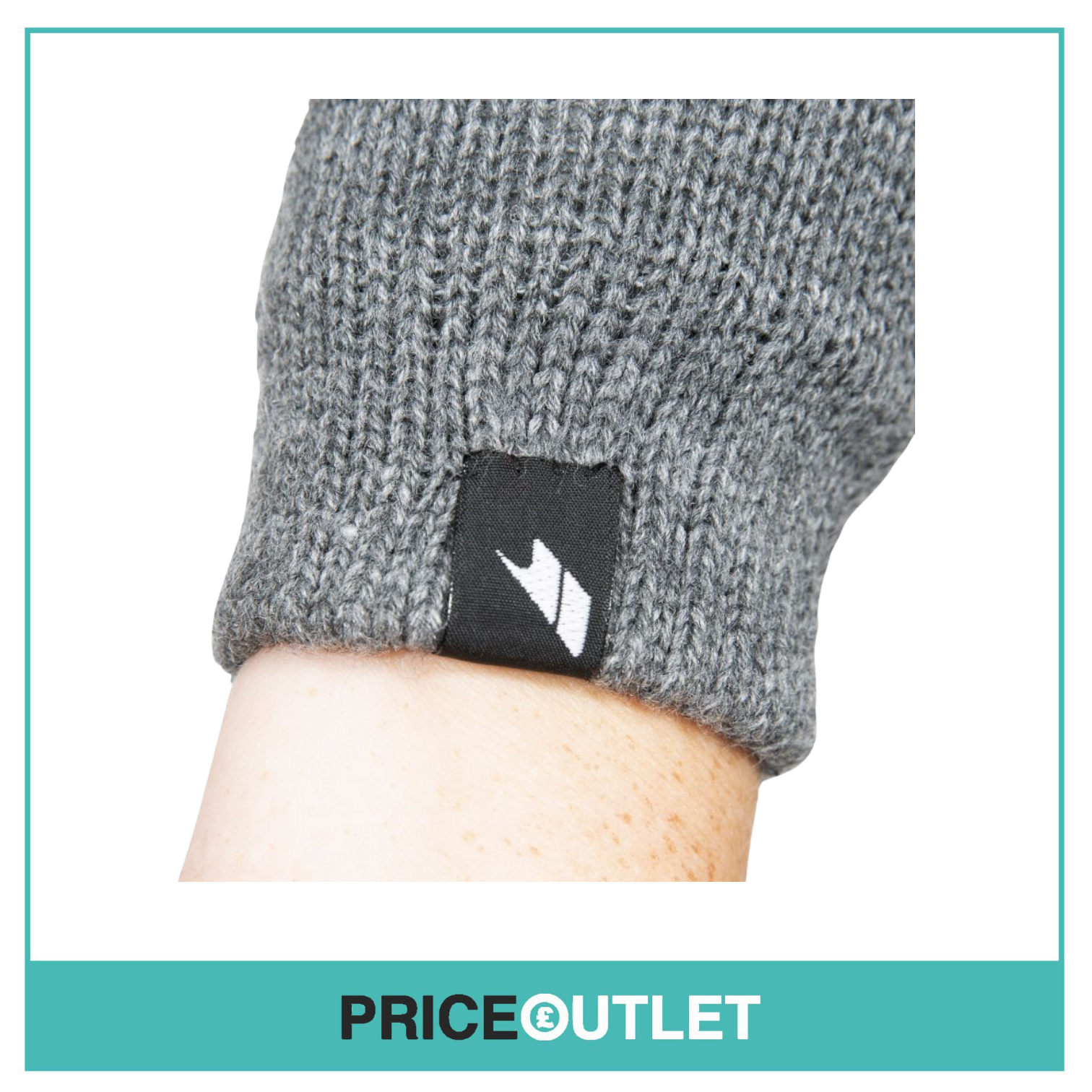 Trespass Bargo Kids’ Knitted Glove - Grey Marl 5/7 - BRAND NEW IN PACKAGING