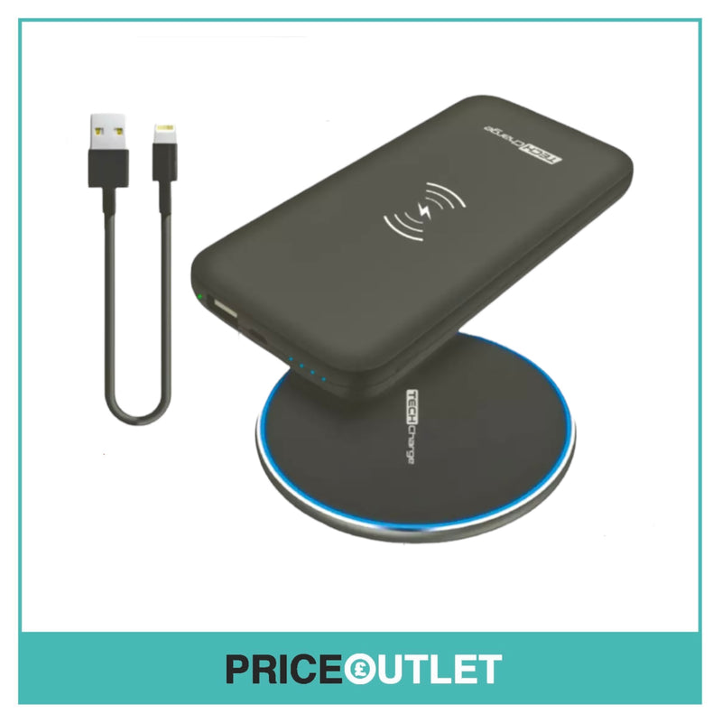 Tech Charge Wireless Charging Power Bundle with Power Bank, Pad & Lightning Cable - BRAND NEW SEALED - 100% GENUINE