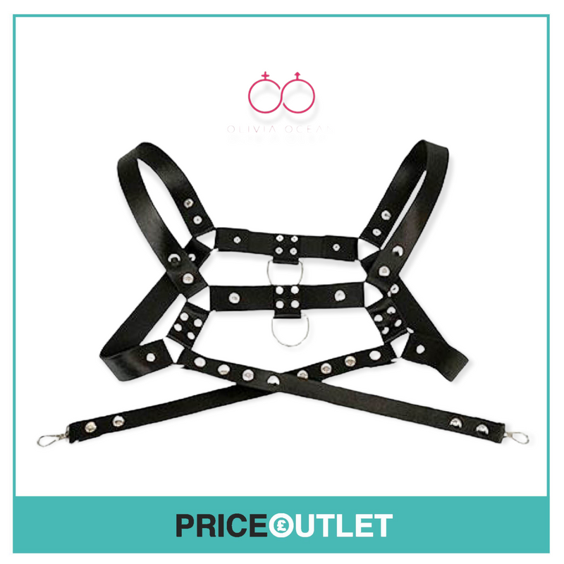 Men Adjustable PU Leather Body Chest Harness Belt Shoulder Bondage Buckle Strap