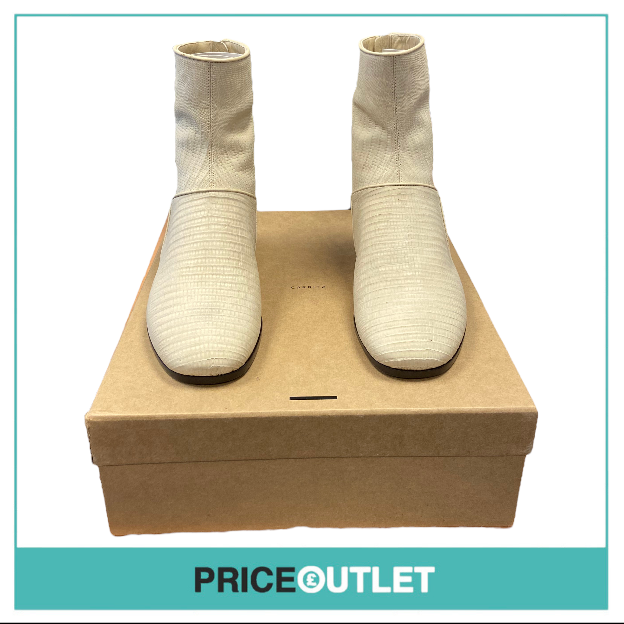 Carritz - Nude Teyus Boot 'Off-White' - Size 37 - Slight Marks on Shoes