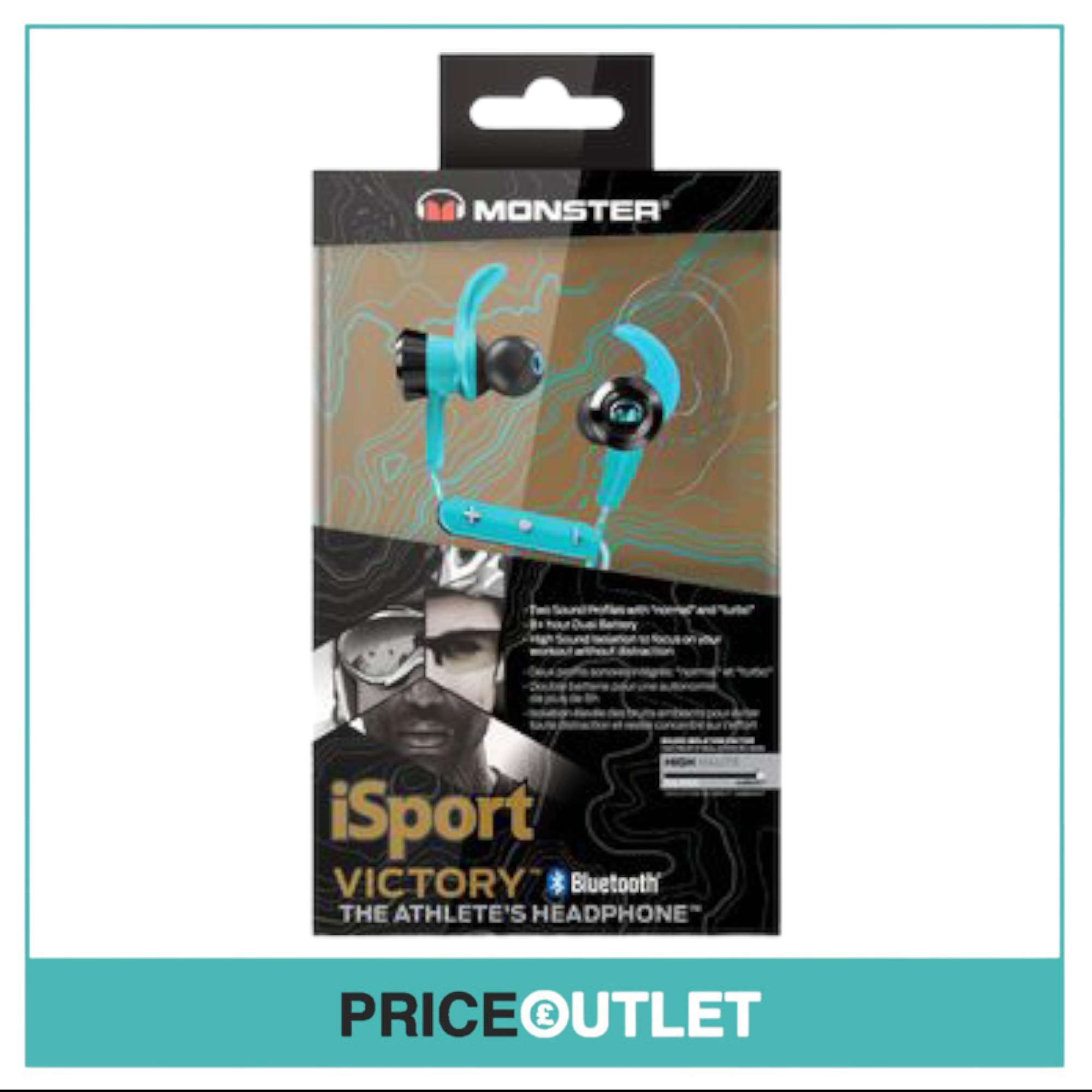 Monster - iSport Victory - In Ear Bluetooth  Sport Headphones - Blue - Brand New Sealed