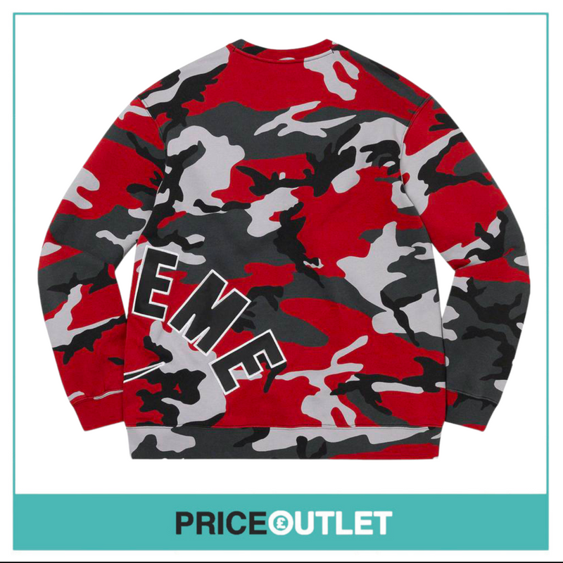 Supreme - Arc Crewneck 'Red Camo' - Size L
