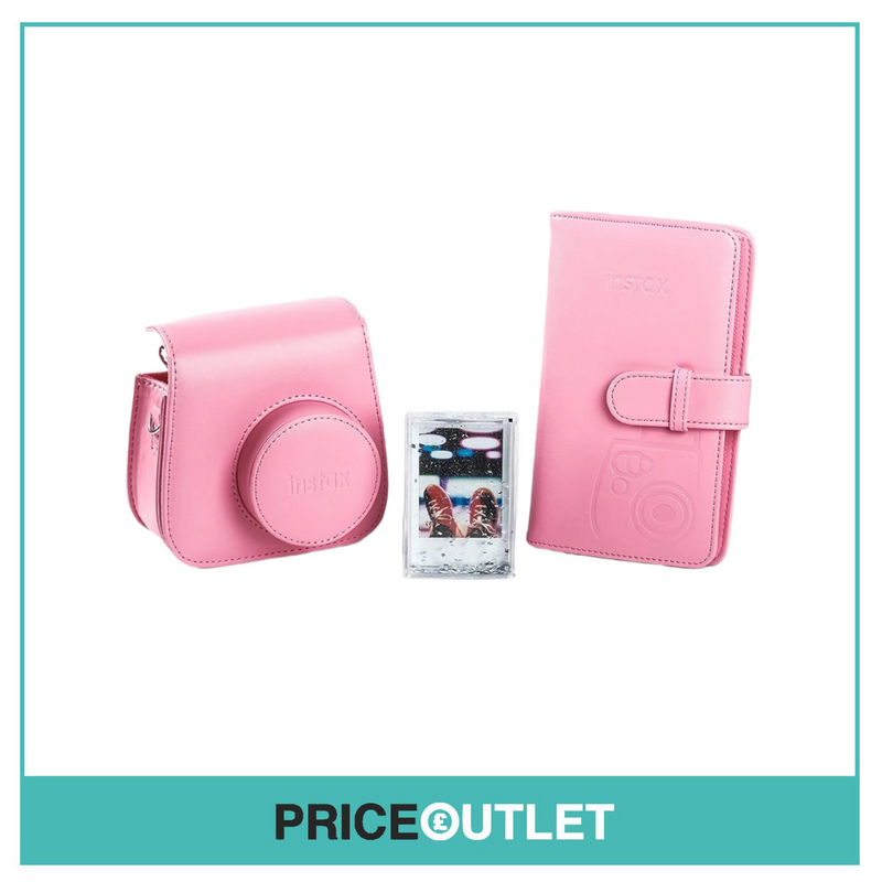 Instax mini 9 Accessory Kit - Flamingo Pink New Camera Case Album Glitter Frame