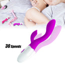 Vibrating Multi 30 Speed Rabbit Vibrator G-spot and Clit Dildo