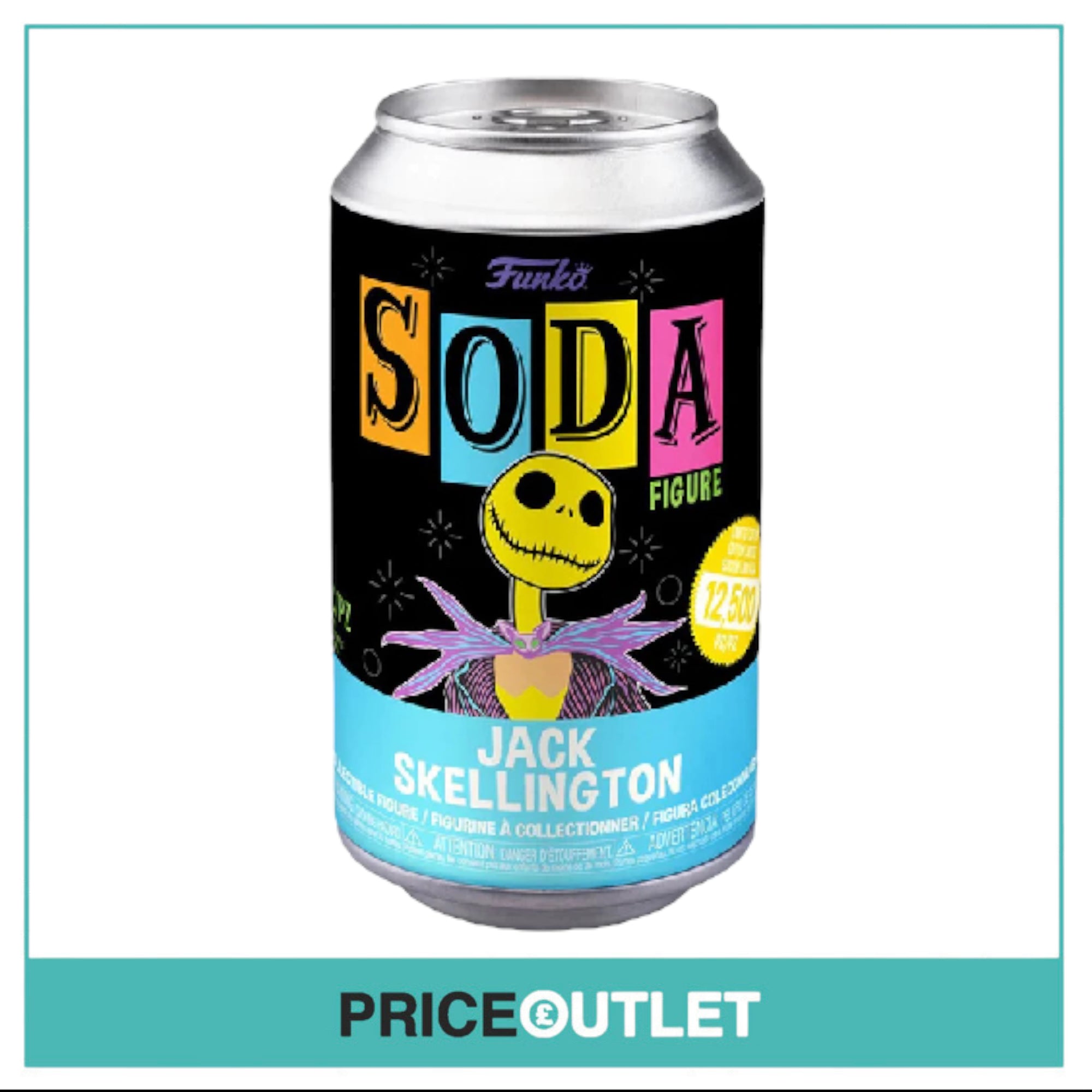 Black Light Jack Skellington Funko Soda Vinyl Figure! - NBC - International LE8000Pcs - Chance Of Chase - Small Dent