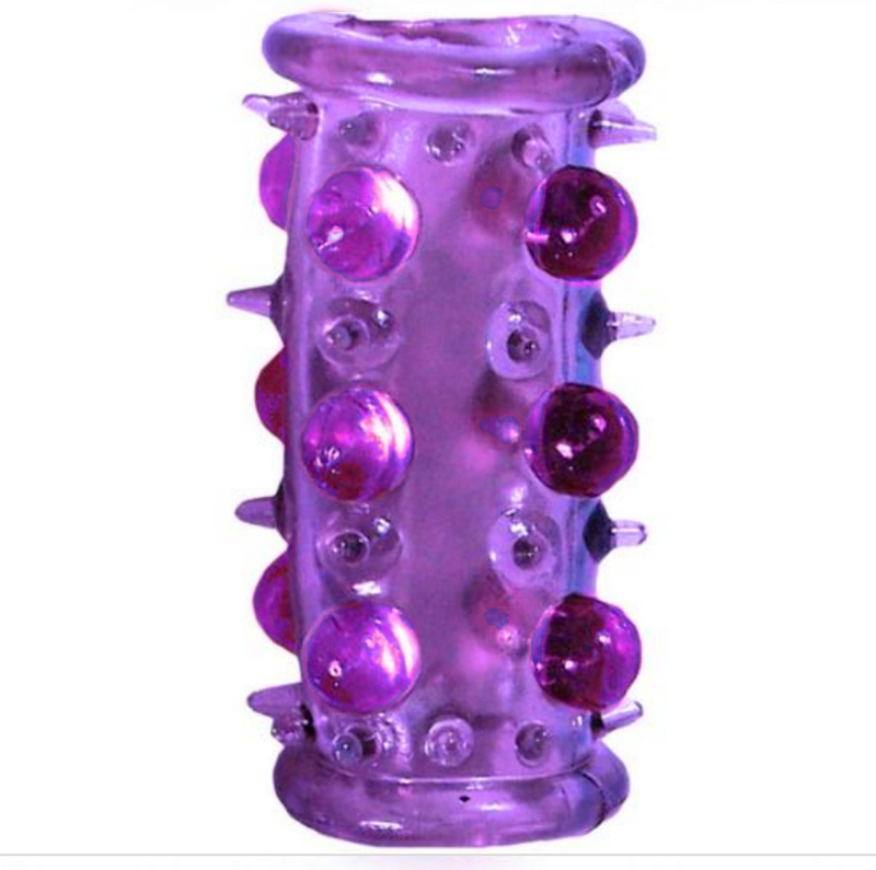 Reusable Silicone Ribbed Stimulate clitoris delay penis sleeve UK